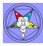 The inverted pentagram of the Order of the Eastern Star